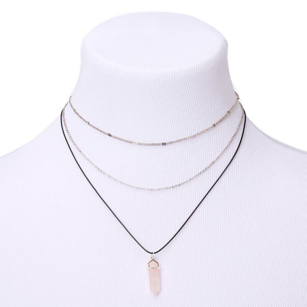 Healing Stone Pink Necklace